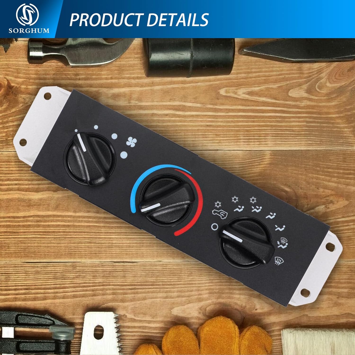 Sorghum Climate Control Module - A/C Control Panel Module Air Conditioning Heater Control Switch Compatible with 2005 2006 Jeep Wrangler Replace OEM 55056558AA 55056558AB SM2141