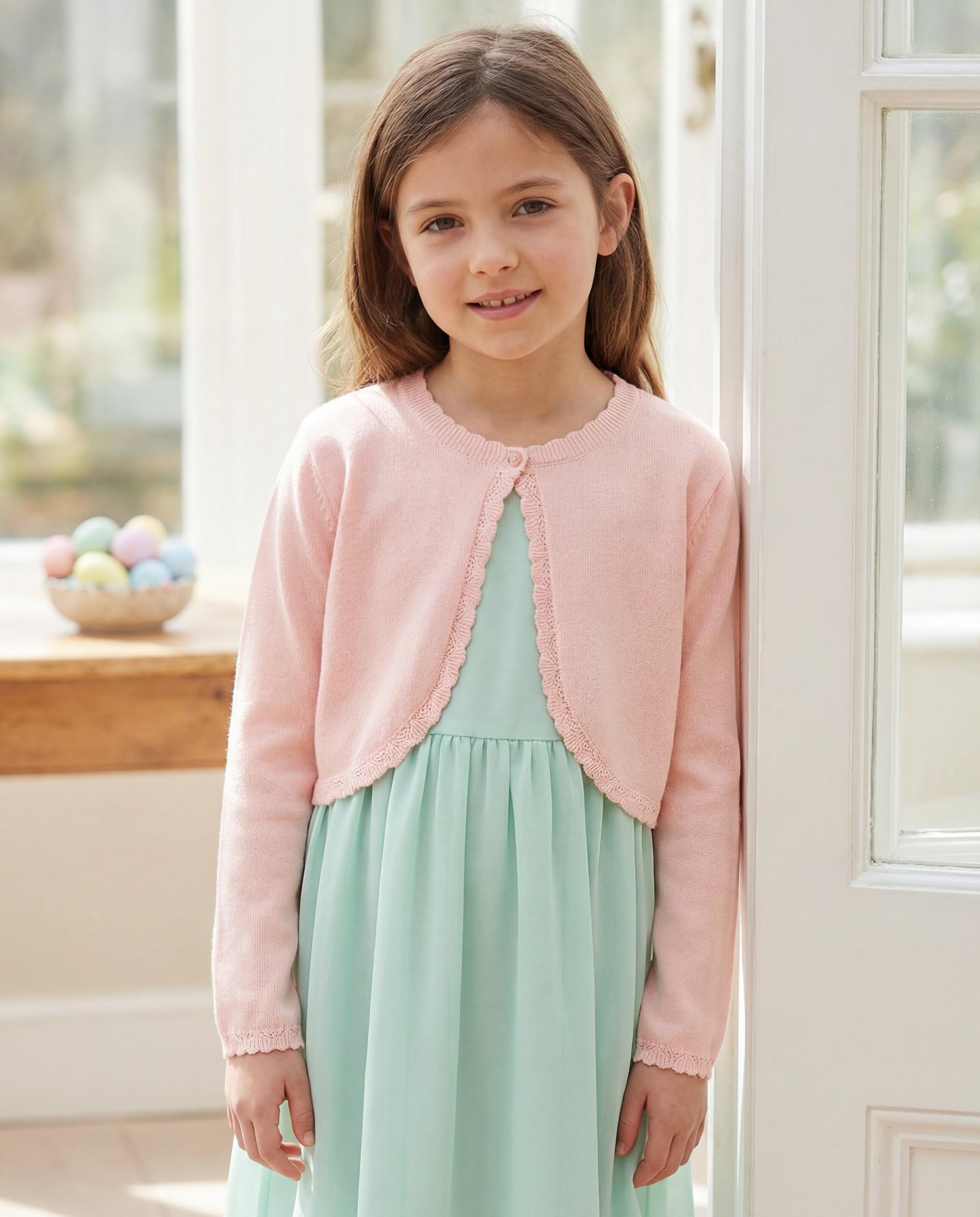 BlackButterfly Boléro tricoté à Manches Longues pour Fille Enfant