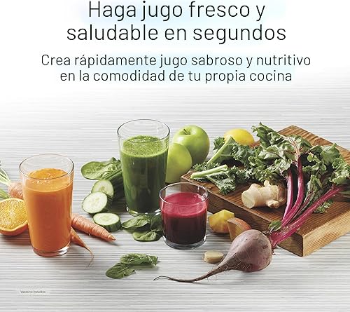 Miniatura 2 de Hamilton Beach HealthSmart - Exprimidor centrífugo compacto, canal de alimentación de 2.4 pulgadas para frutas y verduras, fácil de limpiar, sin