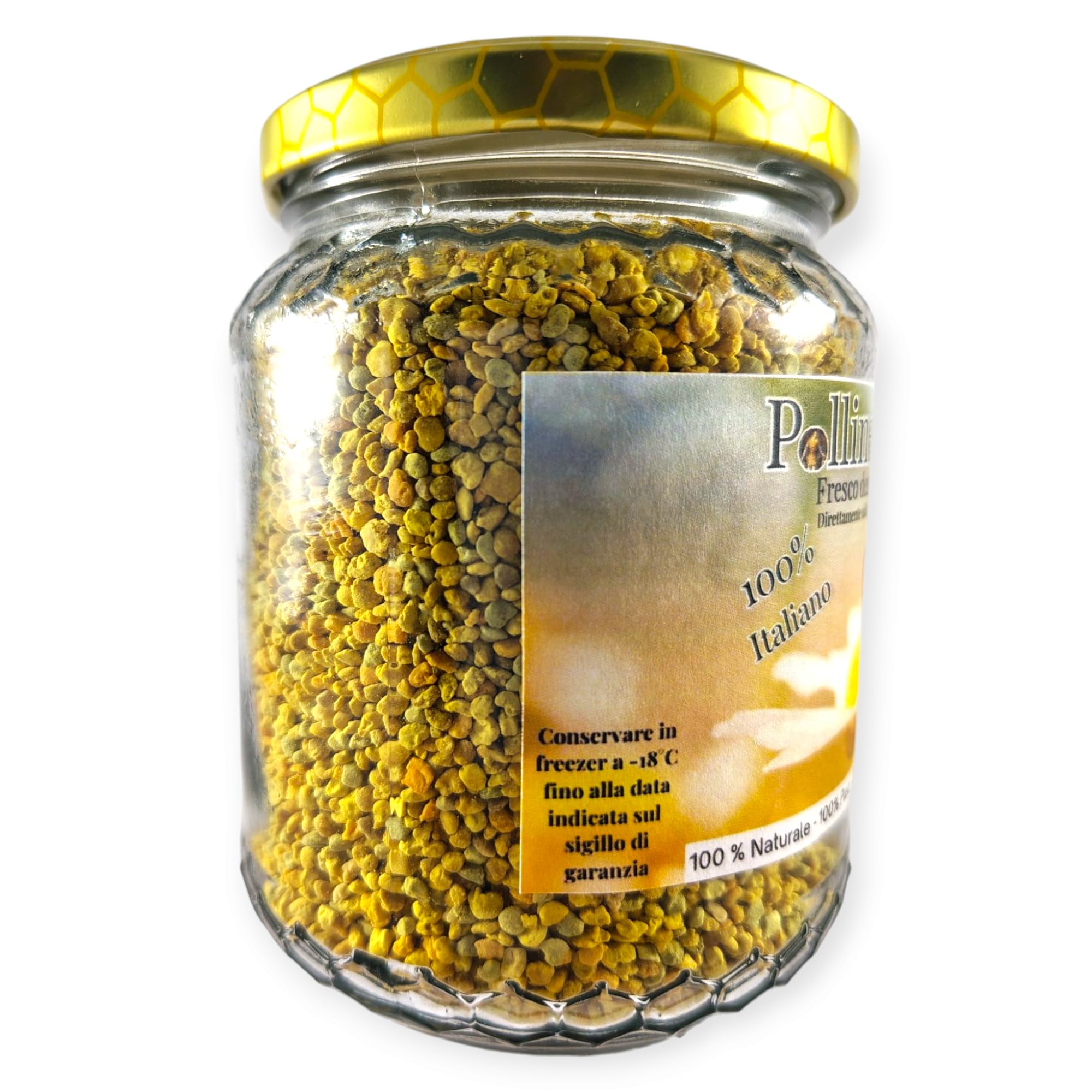 Polline d'Api Italiano Calabrese – Agricoltura Artigianale, 100% Puro e Senza Additivi | Il Puttino, Virelli, Cutro | Ricco di Proteine e Minerali, Energia a Colazione (200 Grammi, POLLINE)