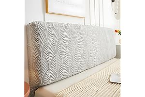 JOKIVTOU King Headboard Cover, Solid Jacquard Headboard Slipcover