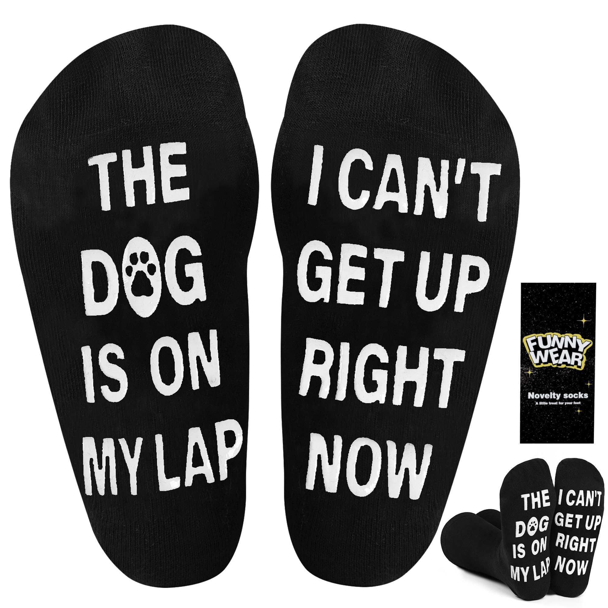 Dog Lovers Gifts for Dad Men Novelty Socks Fathers Funny Socks Cotton Christmas Novelty Gifts for Men Size 6-11