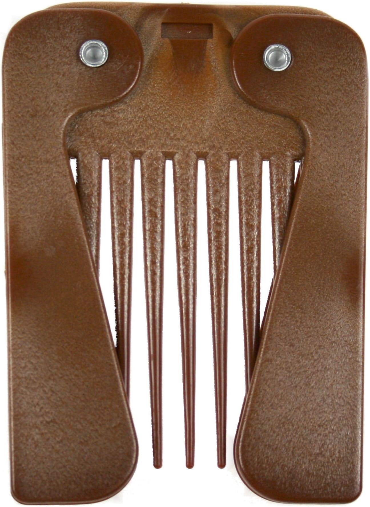 Wooden Effect Comby Afro Comb with Folding Handle
