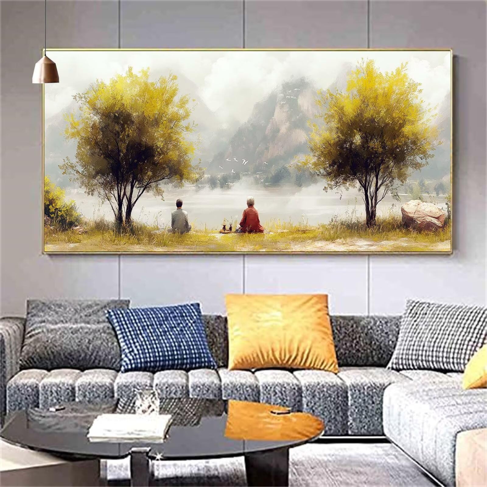 Diamond Painting Paysage Diamond Painting Adulte Couple Diamant Painting Enfant,DIY Peinture Diamant Broderie Kit Complet Diamant Art Tableau Perle Decoration Maison Idee Cadeau Femme 70x200cm Z369