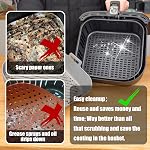 Golden Associate Silicone Liners Square for 8 to 8.5 In Air Fryer, 2 Pcs Non-stick Food-grade Reusable Silicone Pot Baking Tray Airfryer Accessories