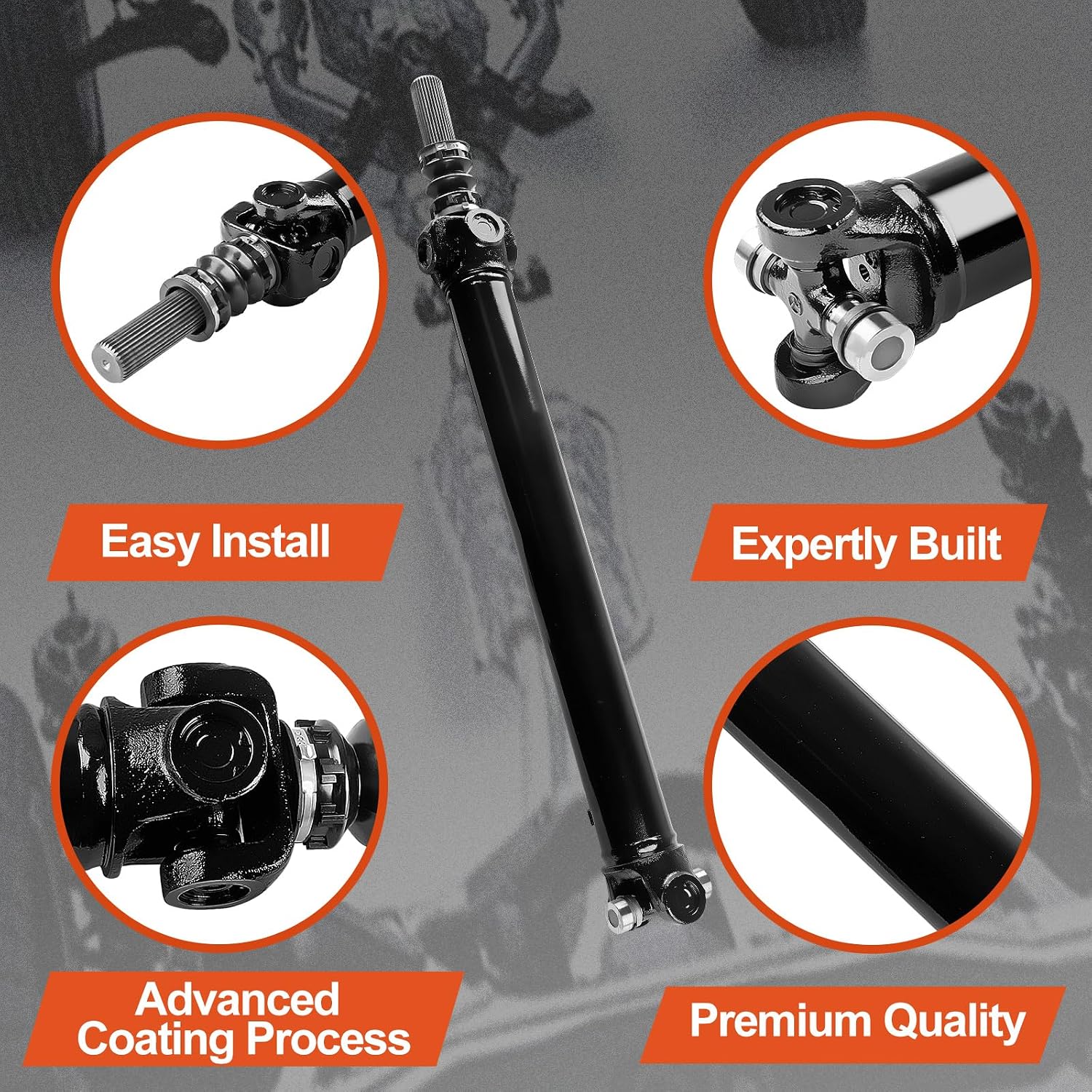 Front Drive Shaft Prop Shaft Driveshaft Assembly Compatible with GMC Sierra 1500 2007-2013, Yukon, Yukon XL 1500 & Cadillac Escalade ESV, Escalade EXT 2007-2014, AWD, Replace OE 22845693, 938-075