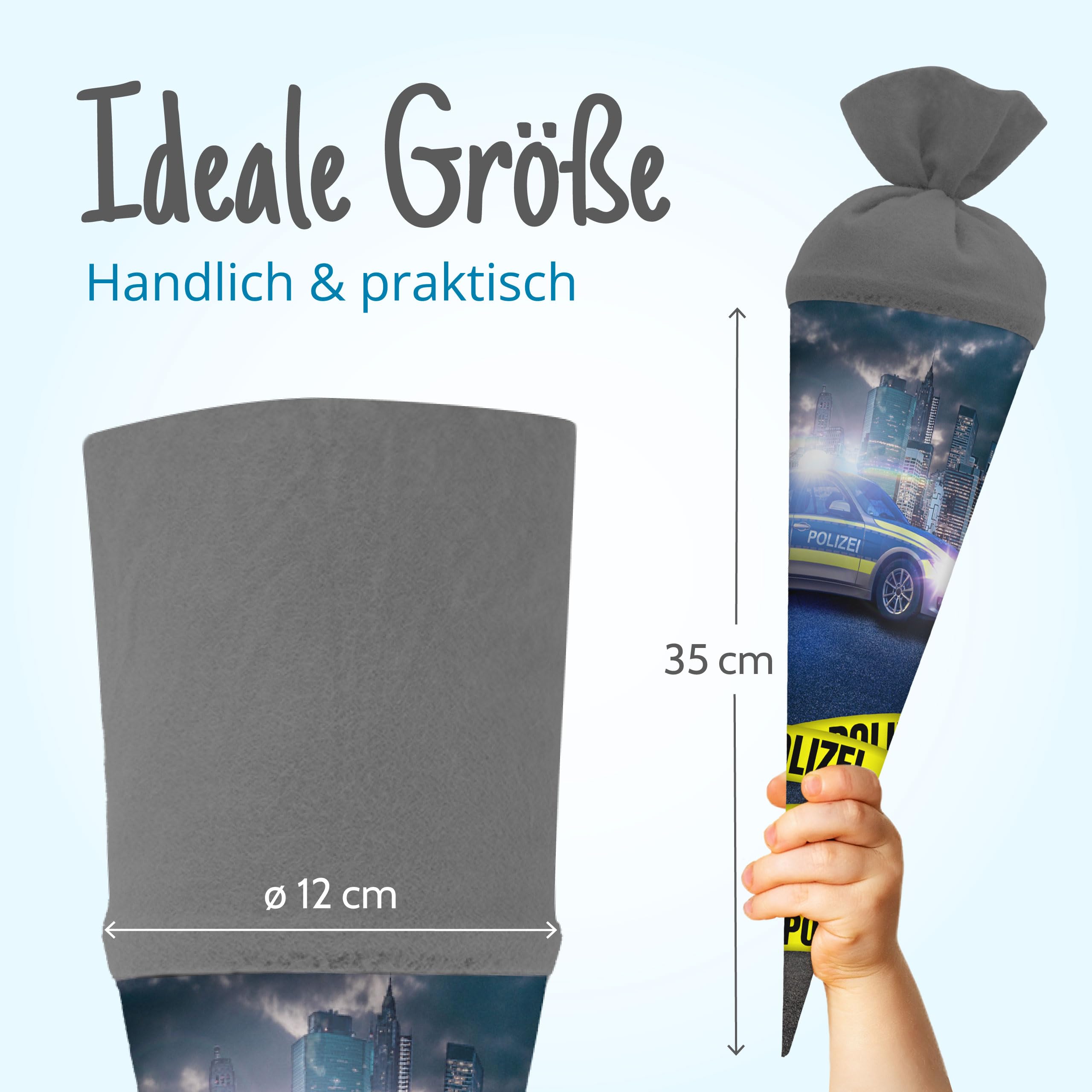 itenga Cornet surprise de police avec fermeture en feutre - 35 cm