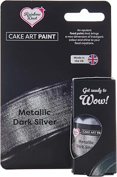 Rainbow Dust Metallic Paint Dark Silver