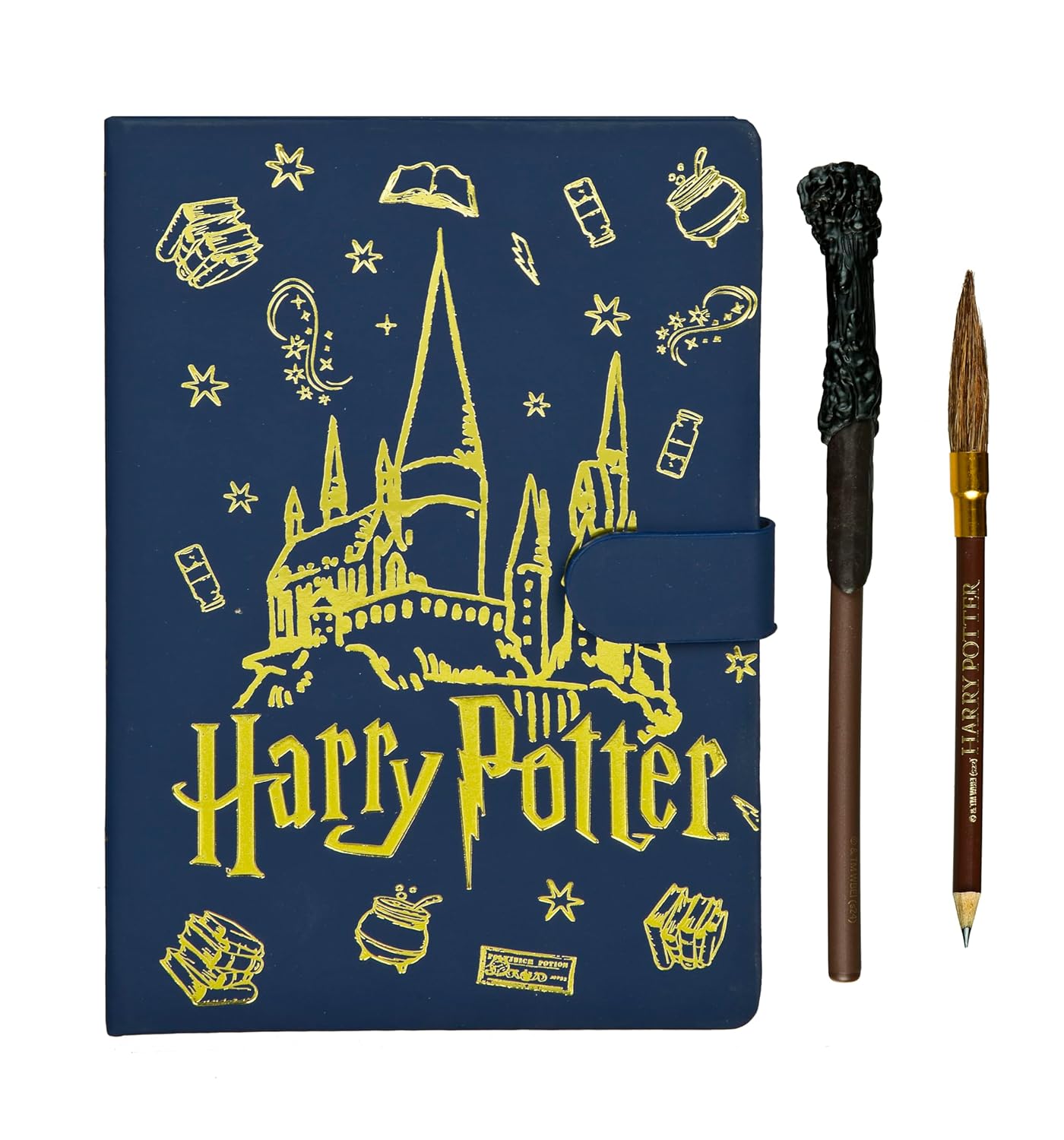 Undercover - Harry Potter A5 Notebook Set - Magnetic Closure, 80 Sheets FSC Paper, Magic Pen & Pencil in Broom Design - Stylish Writing Set for Notes and Creativity      Unknown Binding – April 1, 2025