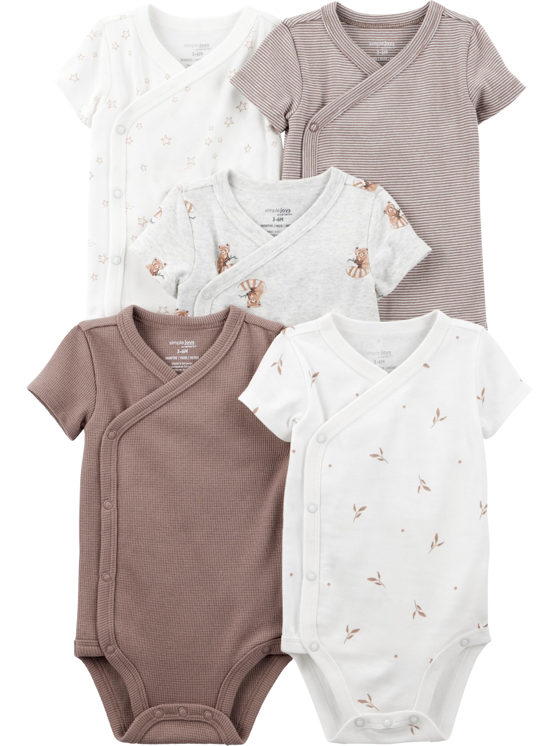 Simple Joys Carters Side Snap Bodysuits Gallery Image