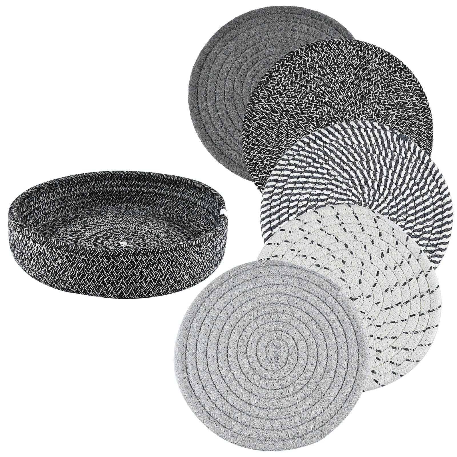 Set di 5 Sottobicchieri, Cup Coasters Sottobicchiere Vintage Rotondi Piccolo Antiscivoloper Bevande Tazza Bar,Antiscivolo Sottobicchiere Rotonde Lavabili Bifacciale Sottobicchieri
