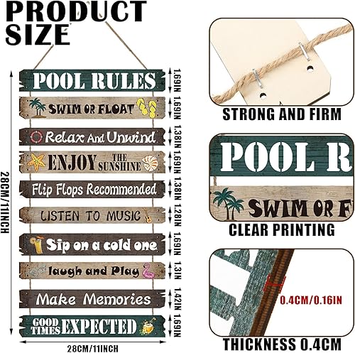 Miniatura 8 de Tatuo Letrero de madera con reglas de bañera de hidromasaje, divertido letrero de reglas de bañera de hidromasaje, letrero decorativo para baño,