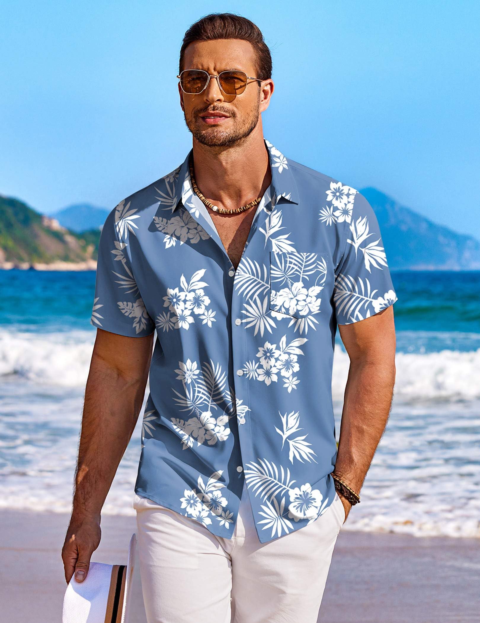 Coofandy Ztj008667 Chemise à Bouton Bas Homme (Lot de 1)