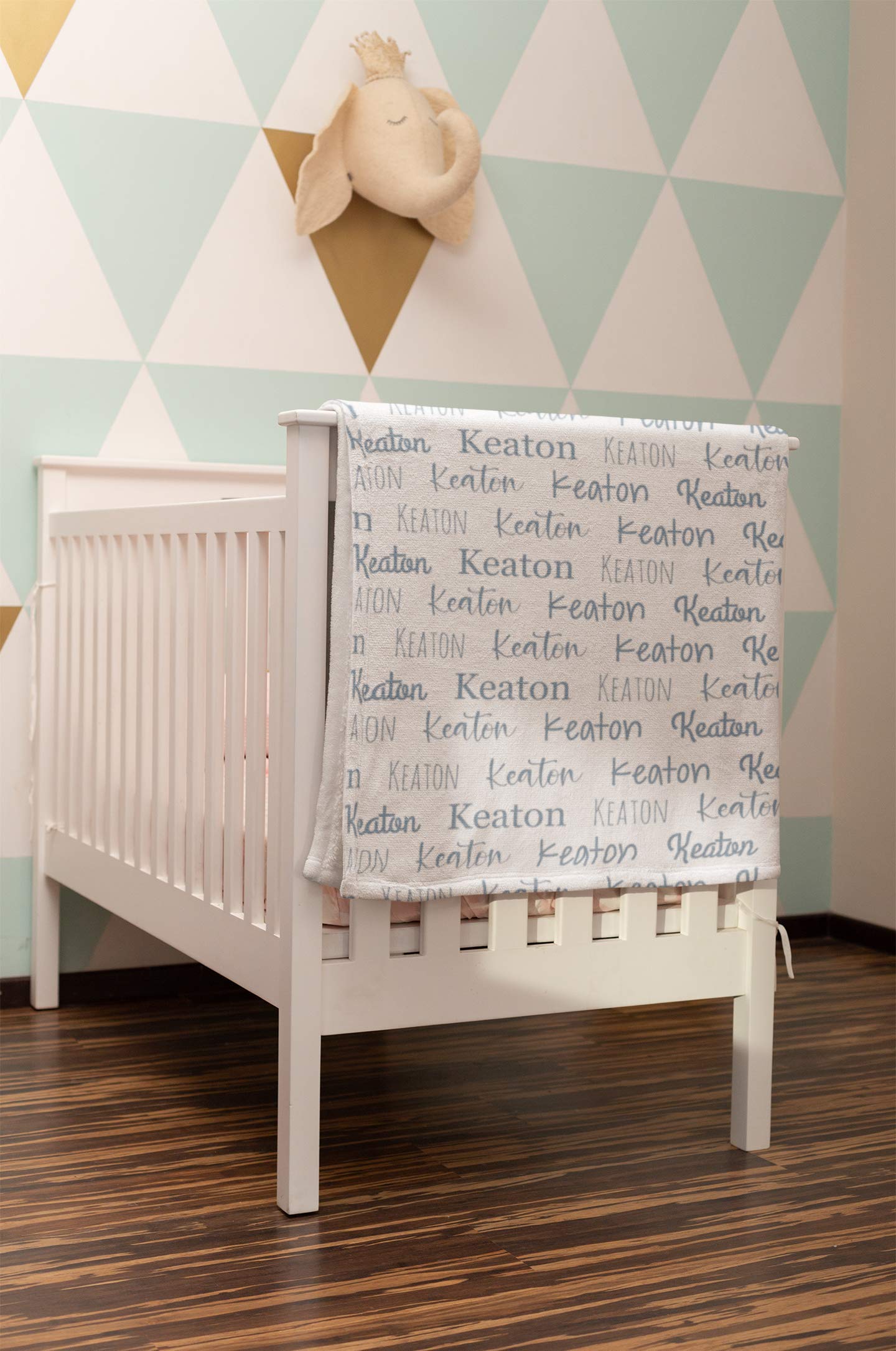 Personalized Baby Blanket With Name - Custom Nursery Blanket For Boys & Girls, Newborn Gift, Christening, Baptism - View #2