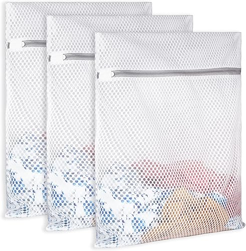 Bolsa de lavandería extragrande de malla de panal de abeja de 4.41 ozm, duradera y reutilizable, bolsa de lavado delicada, bolsa de organización de