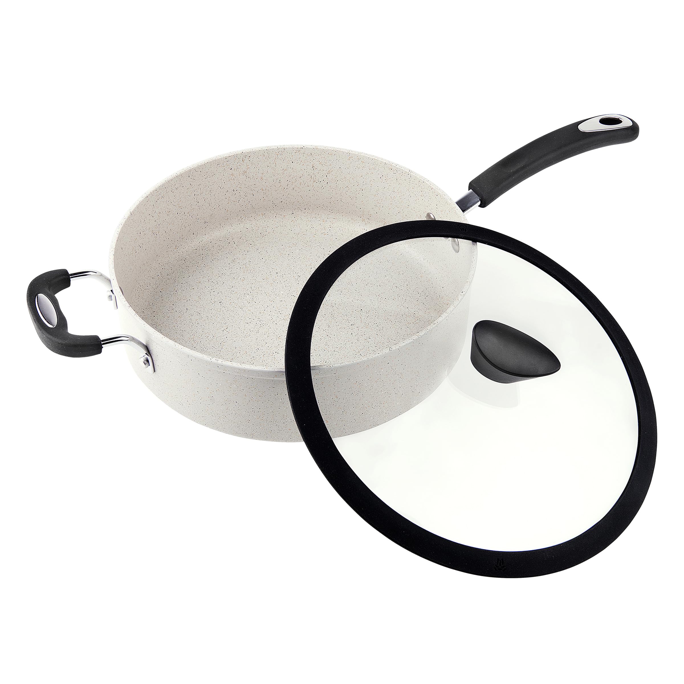 The All-In-One Stone Sauce Pan by Ozeri - 100% APEO, GenX, PFBS, PFOS, PFOA, NMP and NEP-Free German-Made Coating