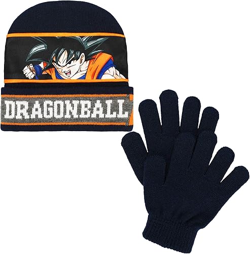 Dragon Ball Z - Gorro de punto con guantes, Goku