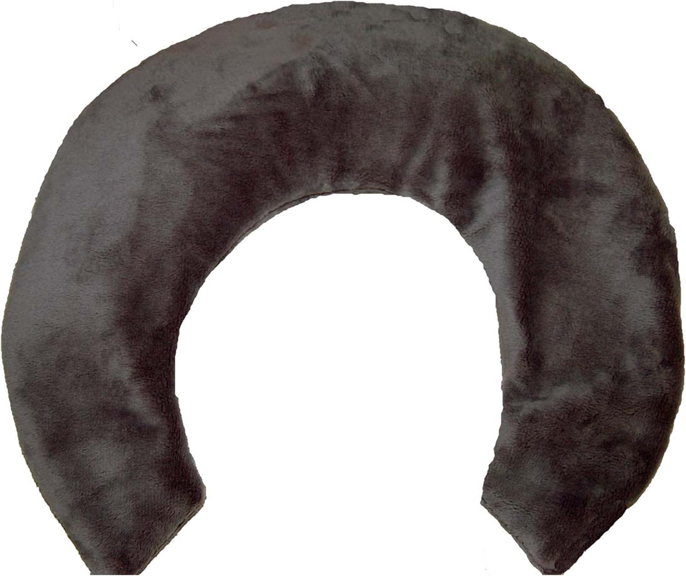 Herbal ConceptsAromatherapy Horse Shoe Shaped Microwaveable Wrap Made of Organic Flaxseed, Yellow Dock, & Lemon Grass for Neck | Neck Wrap Relieves Stress & Pain | Available in Charcoal