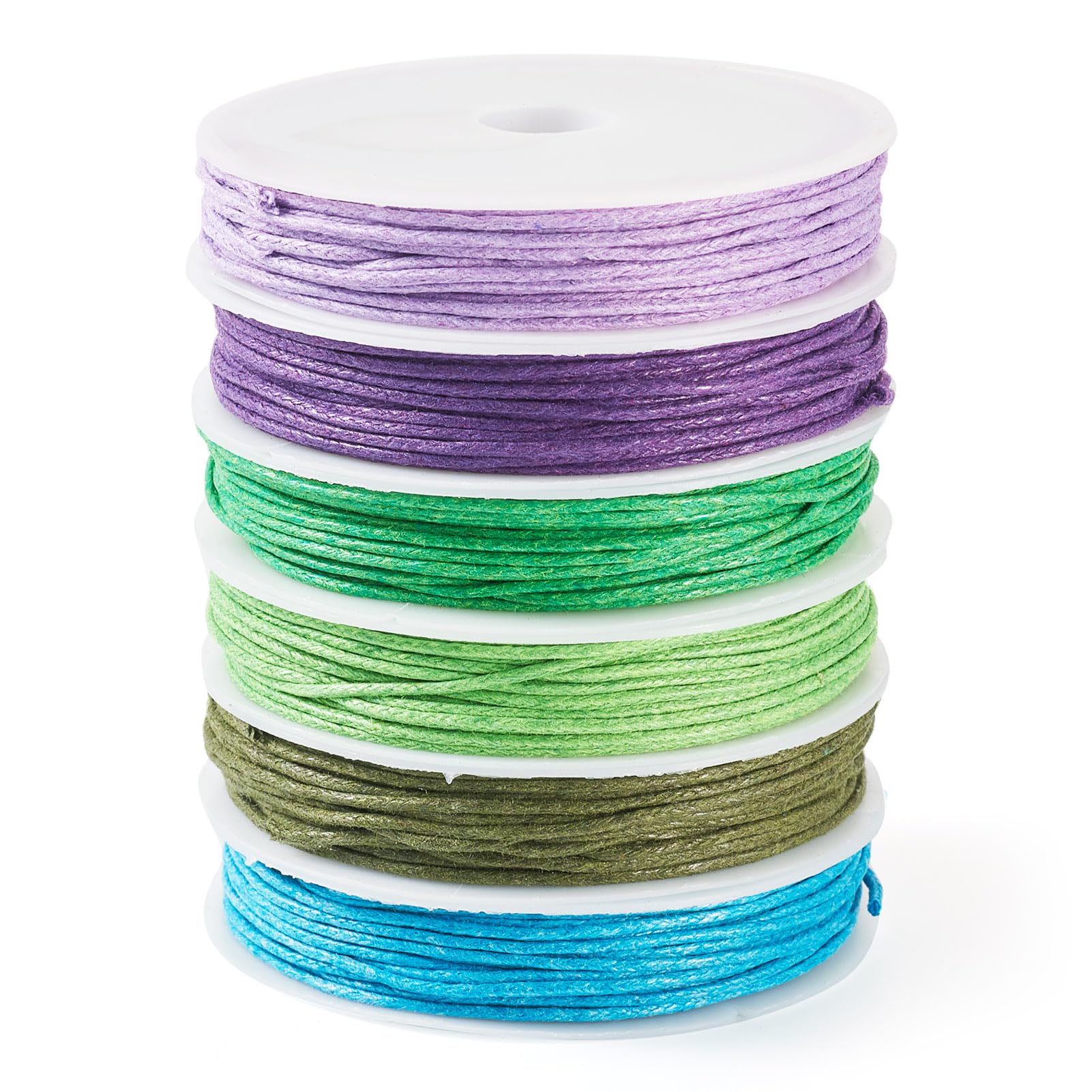 Cordón de algodón encerado de 1 mm en colores mixtos para proyectos de trenzado artesanal