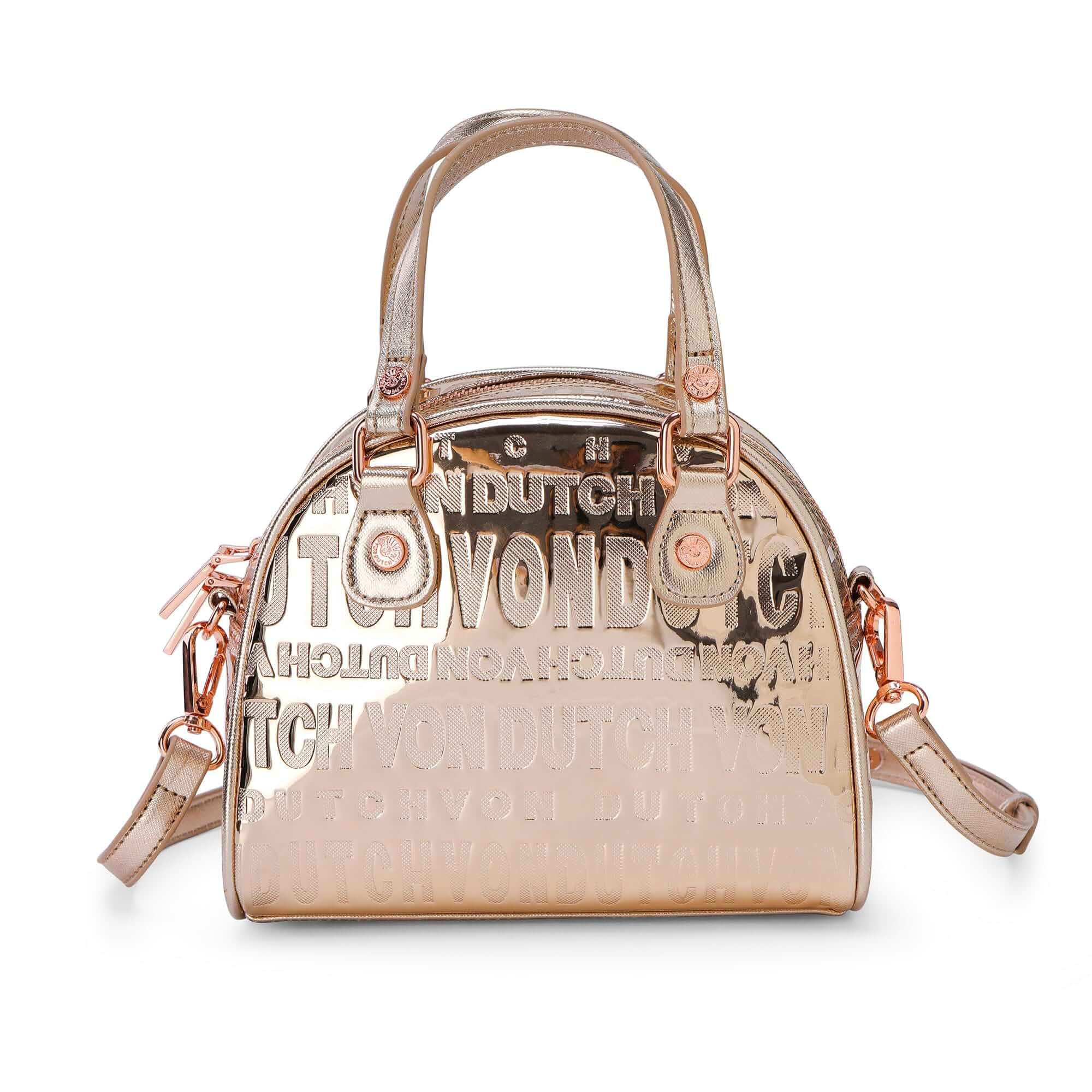 Von Dutch Womens Reflective Bowling Bag Purse | Stylish Women's Handbag with Adjustable Strap, Spacious Interior