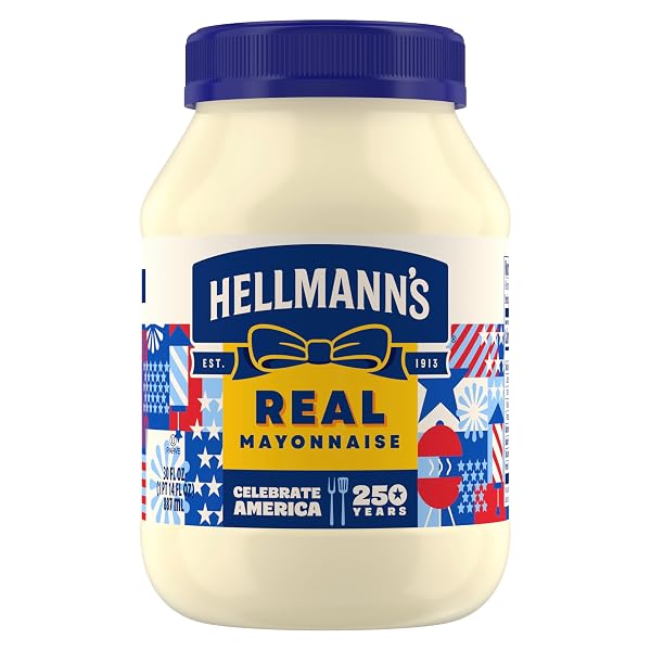 Hellmanns Mayonnaise Real Mayo 1 ct For A Creamy Sandwich Spread or Condiment Rich in Omega-3 ALA, Gluten Free 30 oz