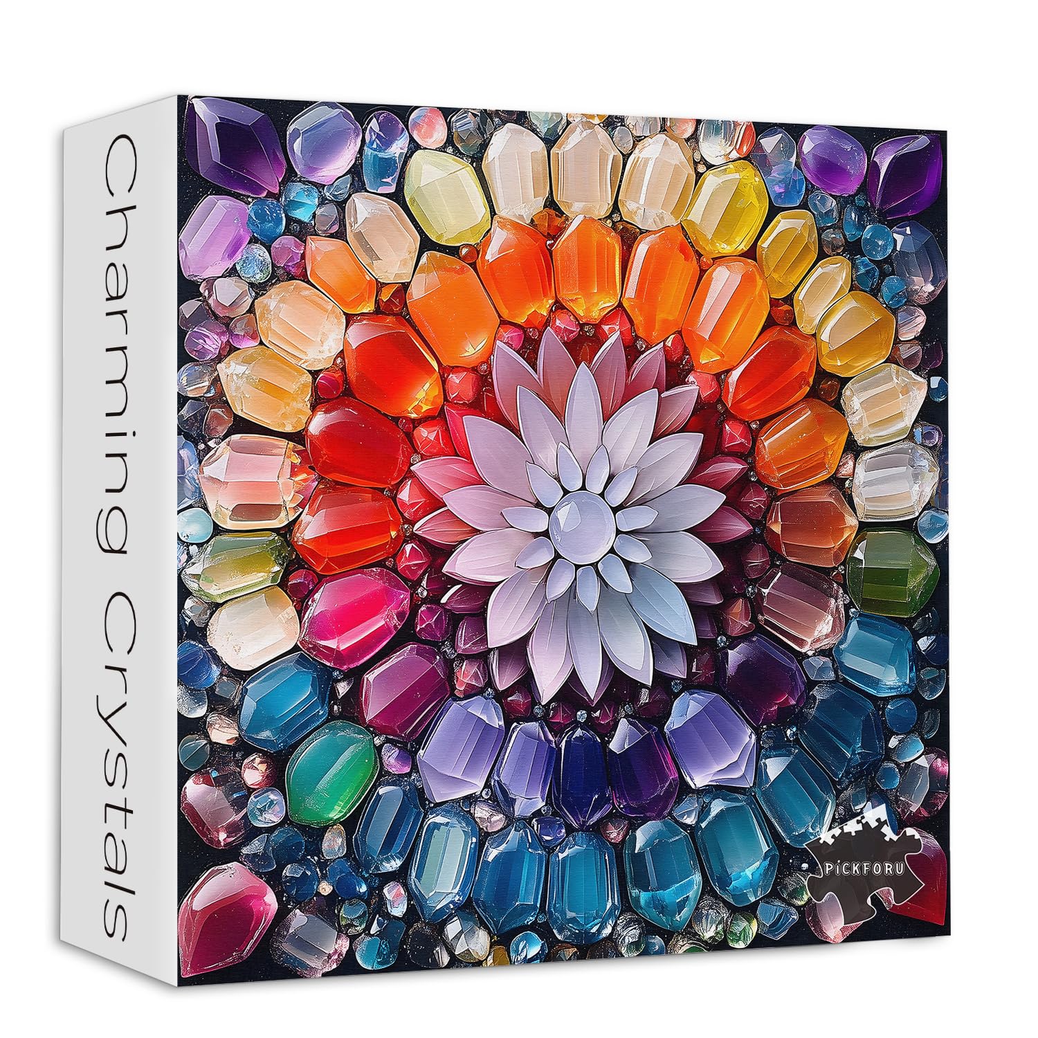 PICKFORU Crystal Puzzles for Adults 1000 Pieces, Gem Art 1000 Piece Puzzle Crystal Art, Colorful Challenging Rainbow Jigsaw Puzzles as Home Decor - Image 9