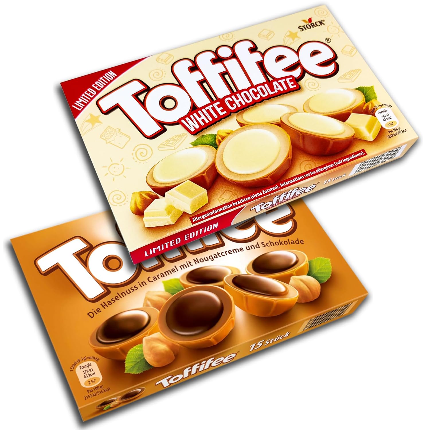 TOFFIFEE Set 1x 125 g Toffifee White + 1 x 125 g Toffifee Classic ... TOFFIFEE Set 1x 125 g Toffifee White + 1 x 125 g Toffifee Classic ...