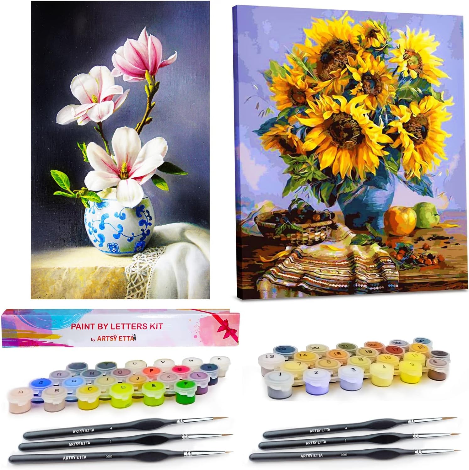 2 Pack Bundle Paint by Numbers for Adults Adults' Paint