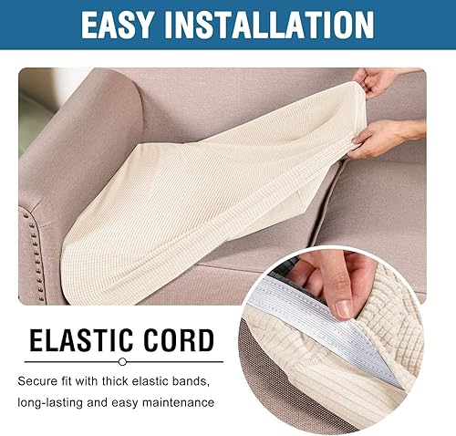 Vista 38 de Fundas de sofá modular, funda de cojín para sofá en forma de L, funda de cojín para sofá biplaza y ambos sofás seccionales izquierdo/derecho, Azul