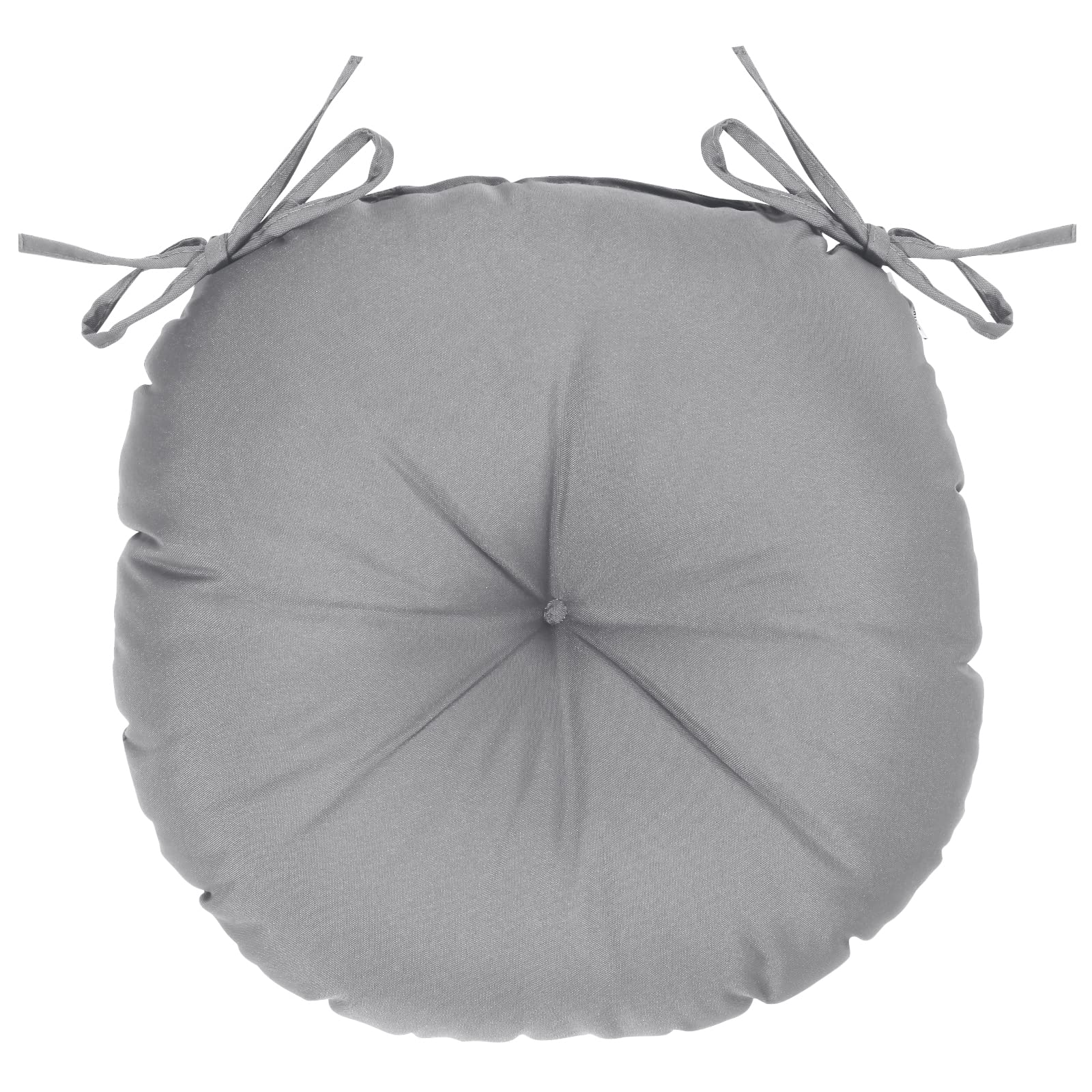 GUEGLSA Lot De 2 Coussins Ronds Touffetés Pour Extérieur, 38,1 Cm X 38,1 X 7,6 Cm, Imperméables Avec Attaches Pour Terrasse, Jardin (kaki