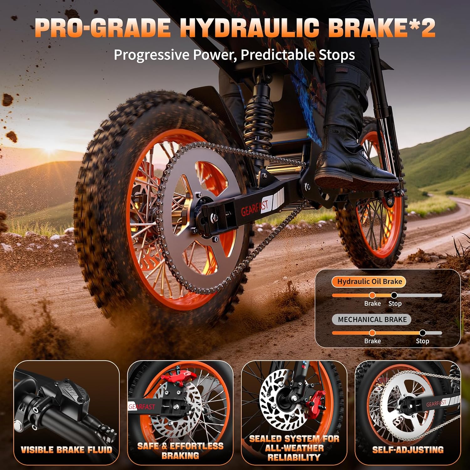Electric Dirt Bike for Teens Adults Age 13+, 3000W Peak Ebike, 36 Mph Speed, Equipped with 48V 20.8AH Battery,14"/12" Off-Road Tire E-Bike, Full Suspension, Dual Hydraulic Brakes