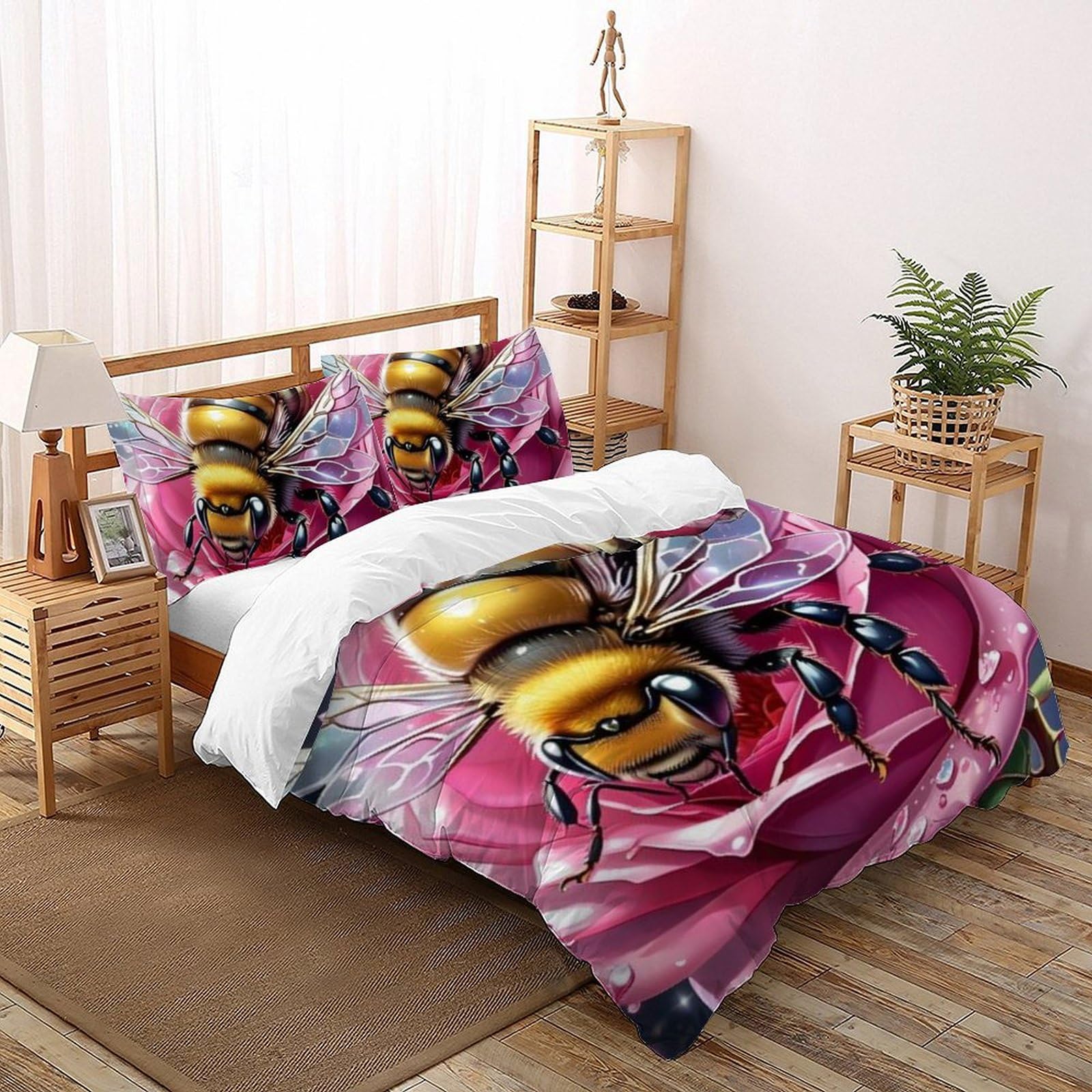 Housse de couette 200x200cm Les Abeilles Literie microfibre de prestige
