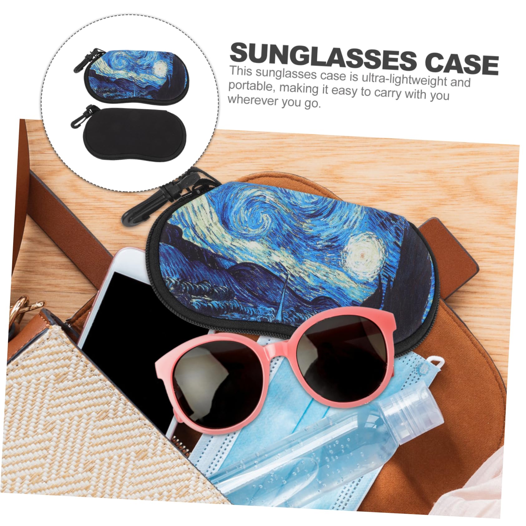 BESPORTBLE 5 Set Custodia Per Occhiali Portatile Con Cerniera Custodia Per Occhiali Da Sole Custodia Per Occhiali Polarizzati Custodia Per Occhiali Da Viaggio Organizer Per 2 pezzi*5