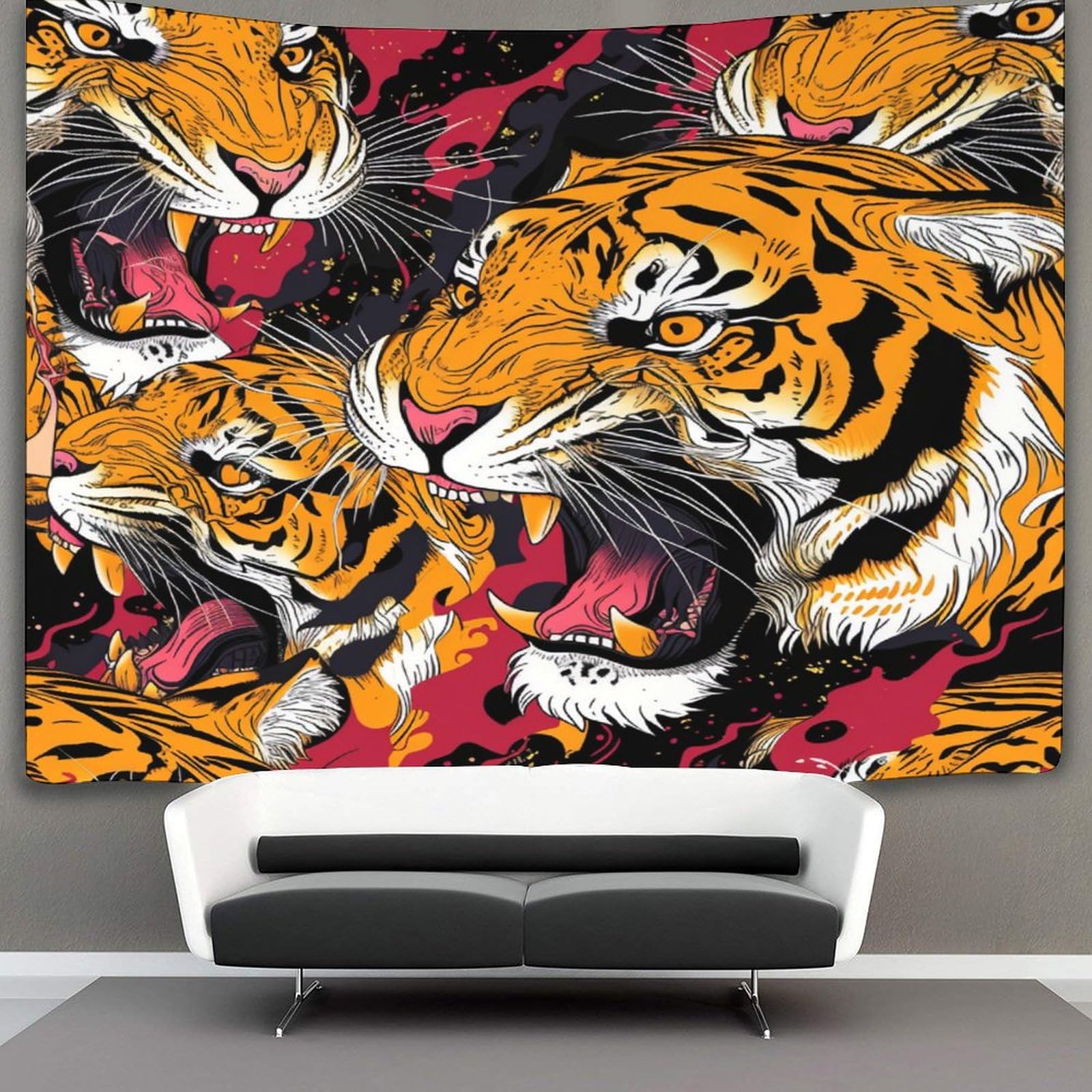 kaiyun Tiger Tapestry Wall Hanging Animal Wall Art for Living Room Bedroom Dorm 180cmx230cm