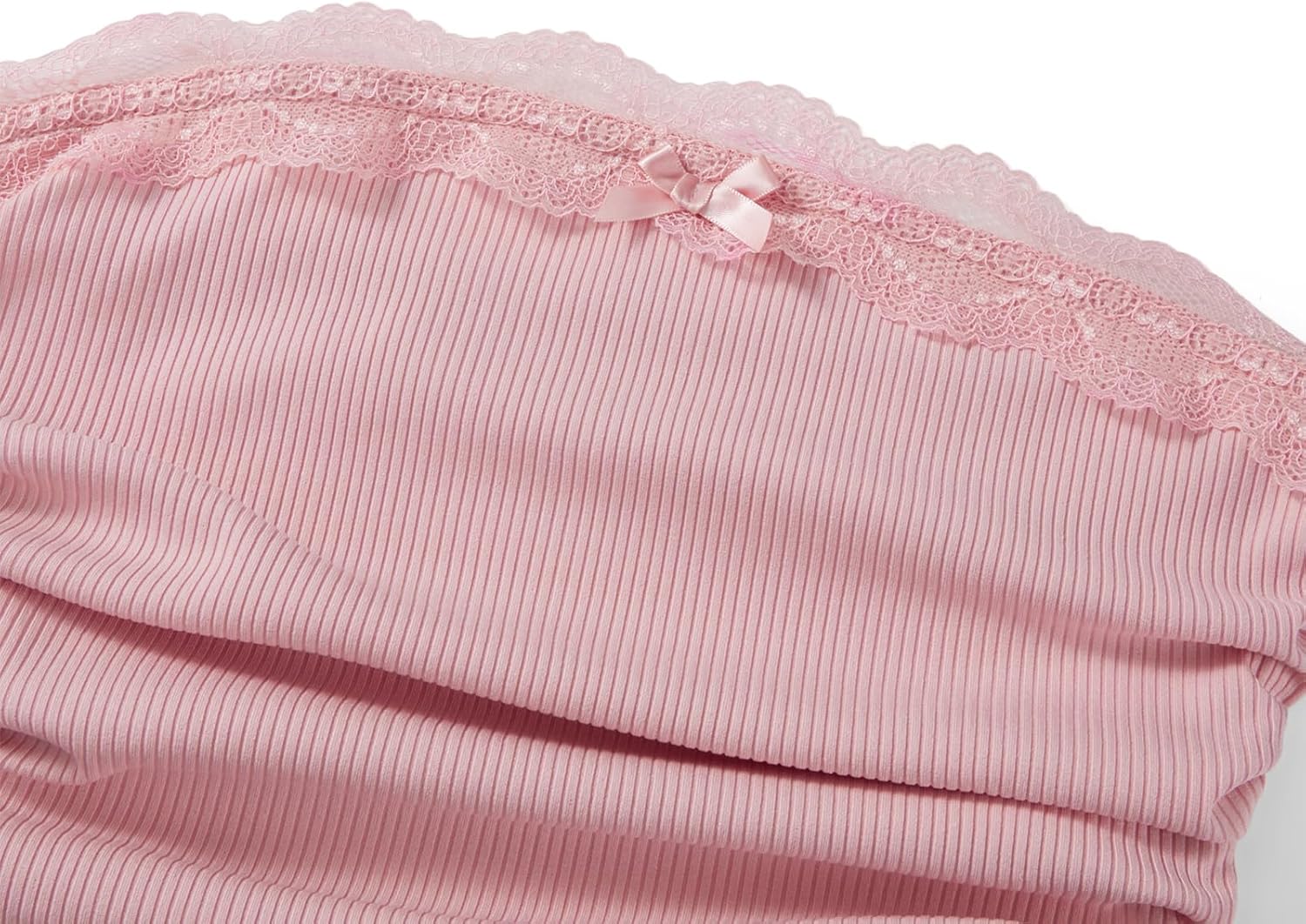 Women Strapless Lace Tube Top Y2k Bandeau Crop Tops for Summer - Image 4