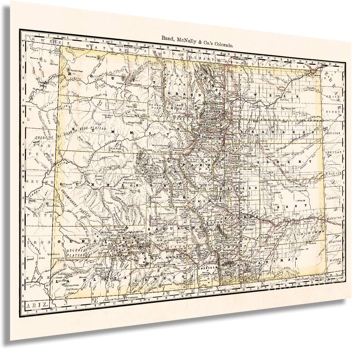 Amazon.com: HISTORIX Vintage 1879 Colorado Map Poster - 18x24 Inch ...