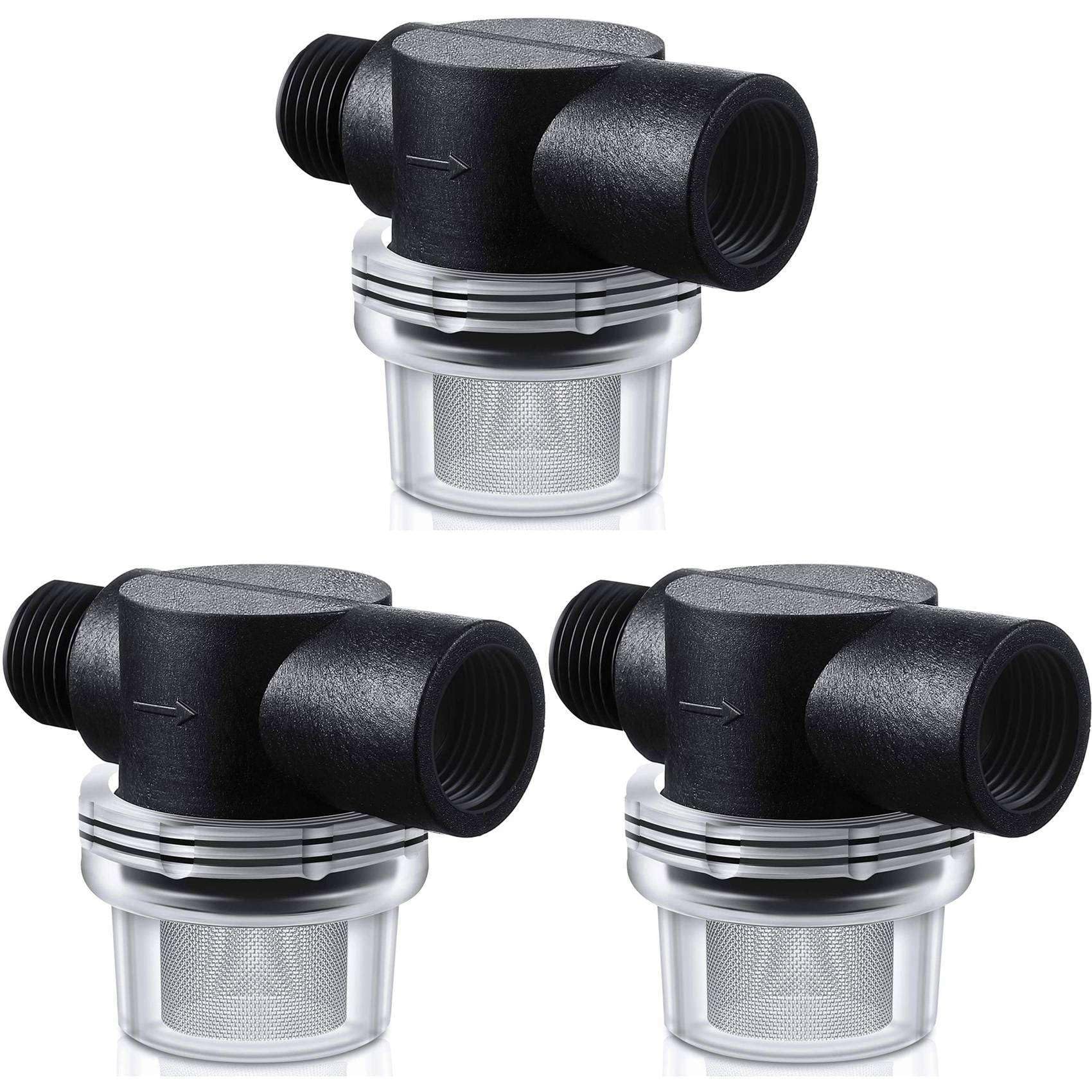 Tsudoku 3X Water Pump Strainer Filter, RV Replacement 1/2 Inch Twist-on Pipe Strainer Compatible with or Pumps