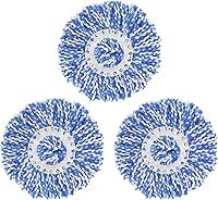 Vista 8 de Paquete de 3 cabezales de repuesto para trapeador giratorio, forma redonda, tamaño estándar, repuestos de cabezal de fregona de microfibra