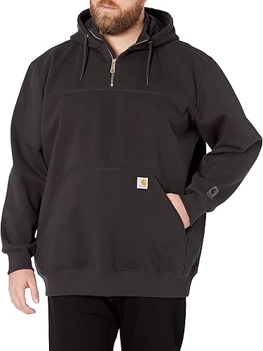 Carhartt Sudadera Rain Defender de ajuste holgado con cremallera de un cuarto para hombre