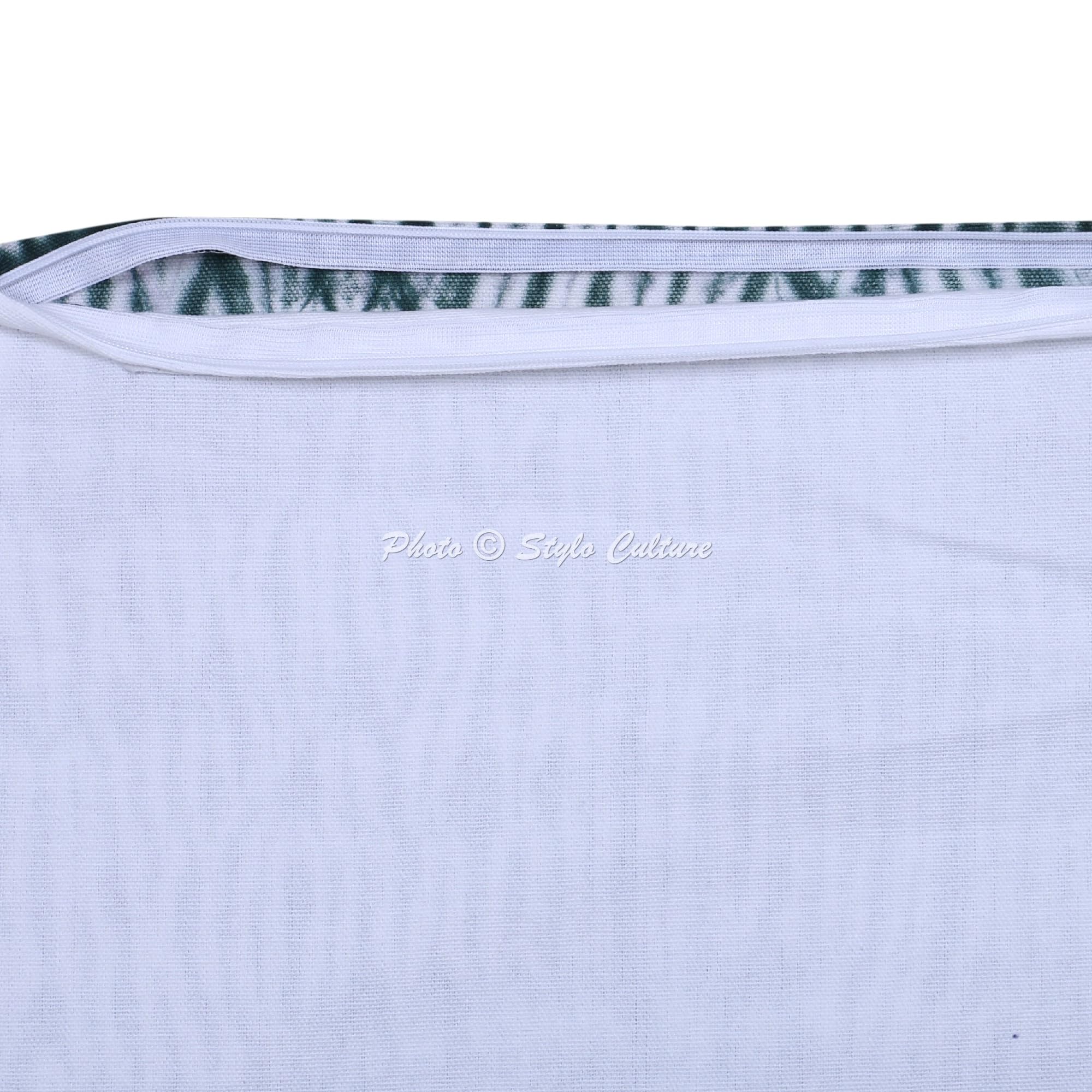 Ethnisch Dekorativ Baumwolle Sofa Kissenbezüge 50x50 cm Grün Dekokissen Shibori Tie Dye Wohnzimmer Couch Kissenhullen Batik Quadrat Sofakissenbezüge Kissen Bezüge - 5 STK.