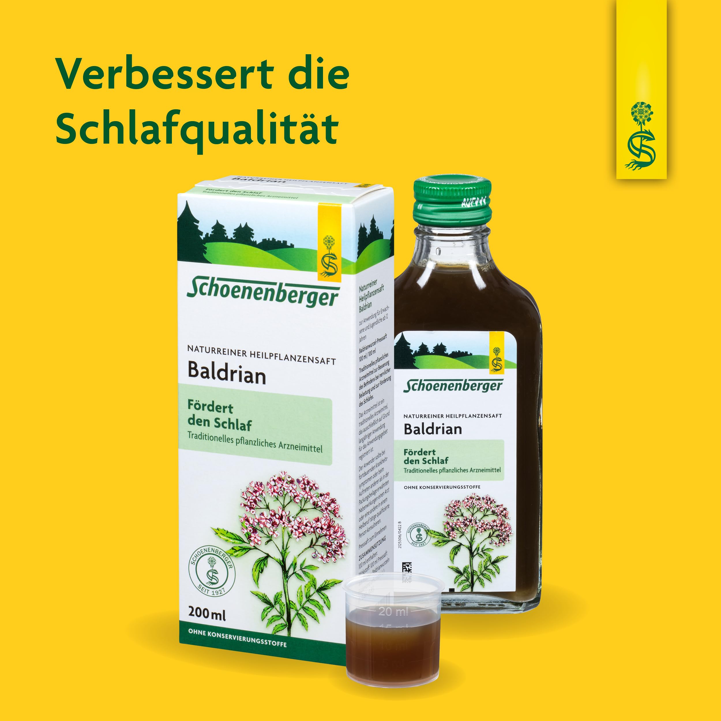 Schoenenberger - Baldrian naturreiner Heilpflanzensaft - 3x 200 ml (600 ml) Glasflaschen - zur Besserung des Befindens bei nervlicher Belastung - freiverkäufliches Arzneimittel