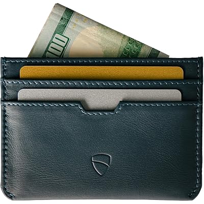 Vaultskin MOORGATE Slim Card Holder – Minimalist Leather Wallet with RFID Blocking, Front Pocket Credit Card Case for Men & Women