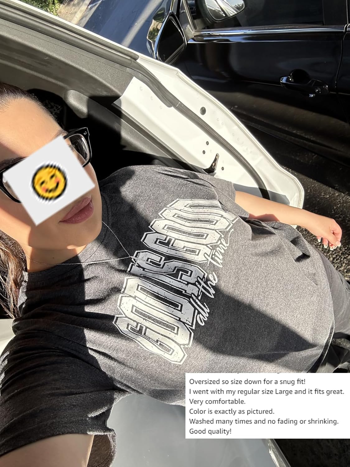 God is Good Shirt Women Oversized Christian Shirts Religious Sayings Bible Verse Drop Shoulder Tee Tops - Image 5