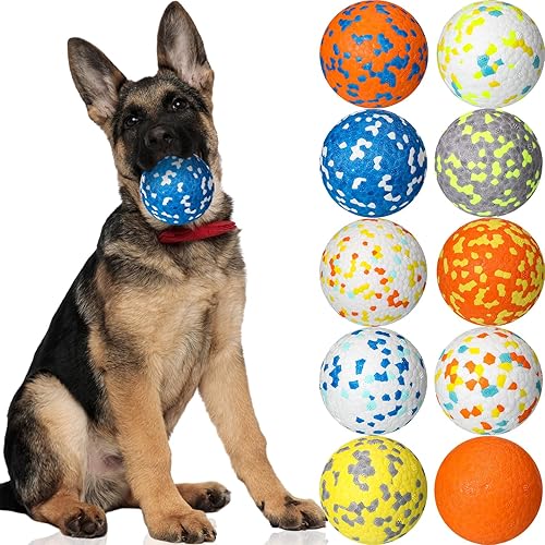 Vista 8 de Lenwen Pelotas de juguete para perros para masticadores agresivos, pelota interactiva para perros para aburrimiento y estimulación, juguete de goma