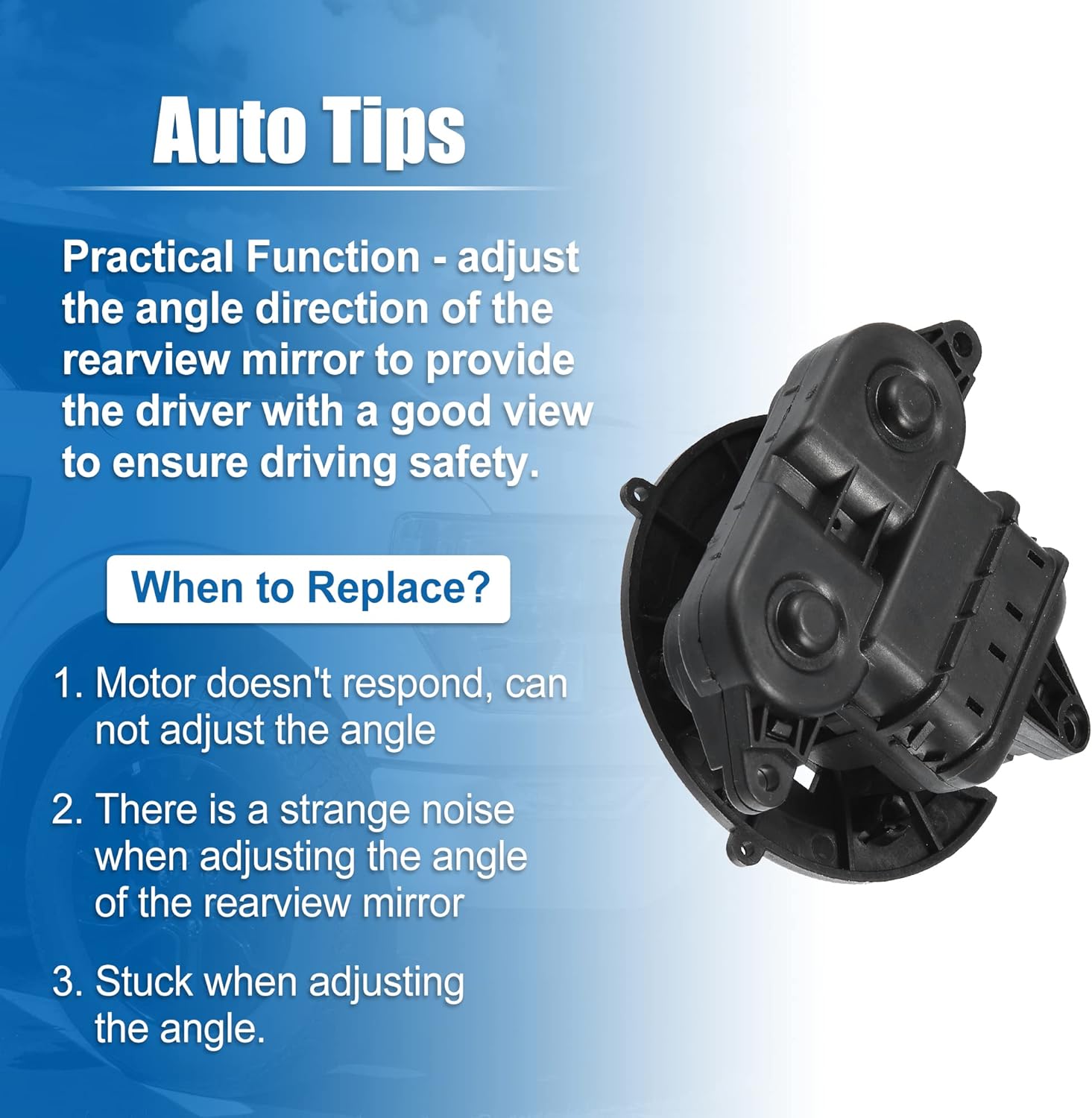X AUTOHAUX Side View Mirror Control Motor for Ford F-150 Edge Escape Explorer Taurus for Lincoln Mark LT MKX Door Mirror Drive Motor Replace 6U5Z-17D696-C 924-400