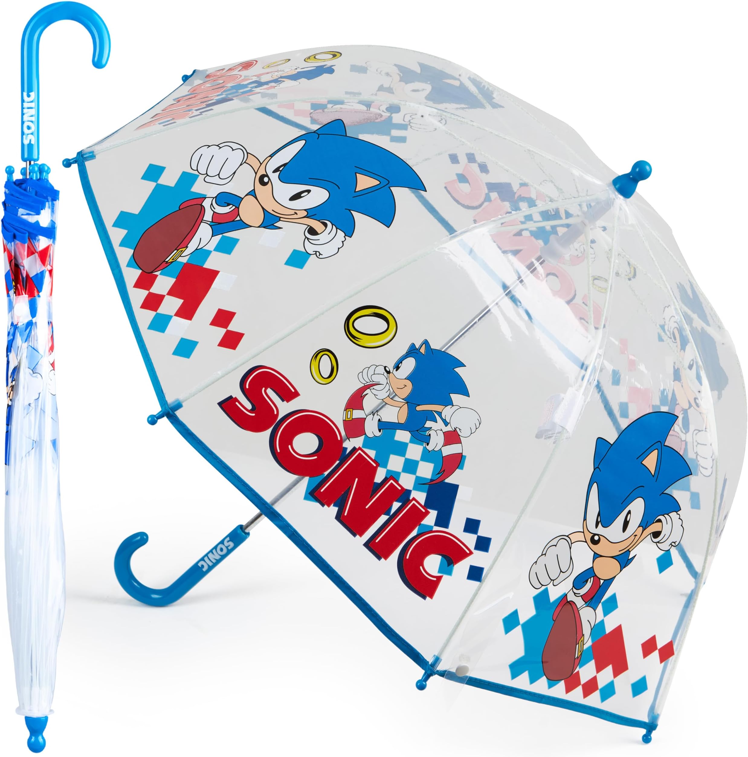 Umbrella - Folding Dome Birdcage Kids Umbrella Boys and Girls - Lightweight Travel with J-Handle - Official Merchandise