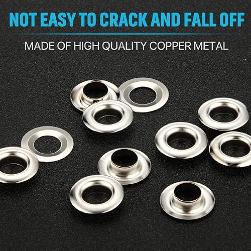 Miniatura 4 de Pangda Kit de herramientas de ojales, herramienta de ajuste de ojales y 100 juegos de ojales con caja de almacenamiento (diámetro interior de 38