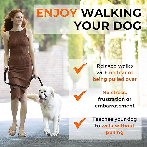 Miniatura 3 de Canny Colossus - Collar acolchado para la cabeza de perro, arnés de entrenamiento para perros de razas grandes, fácil de ajustar para dejar de tirar