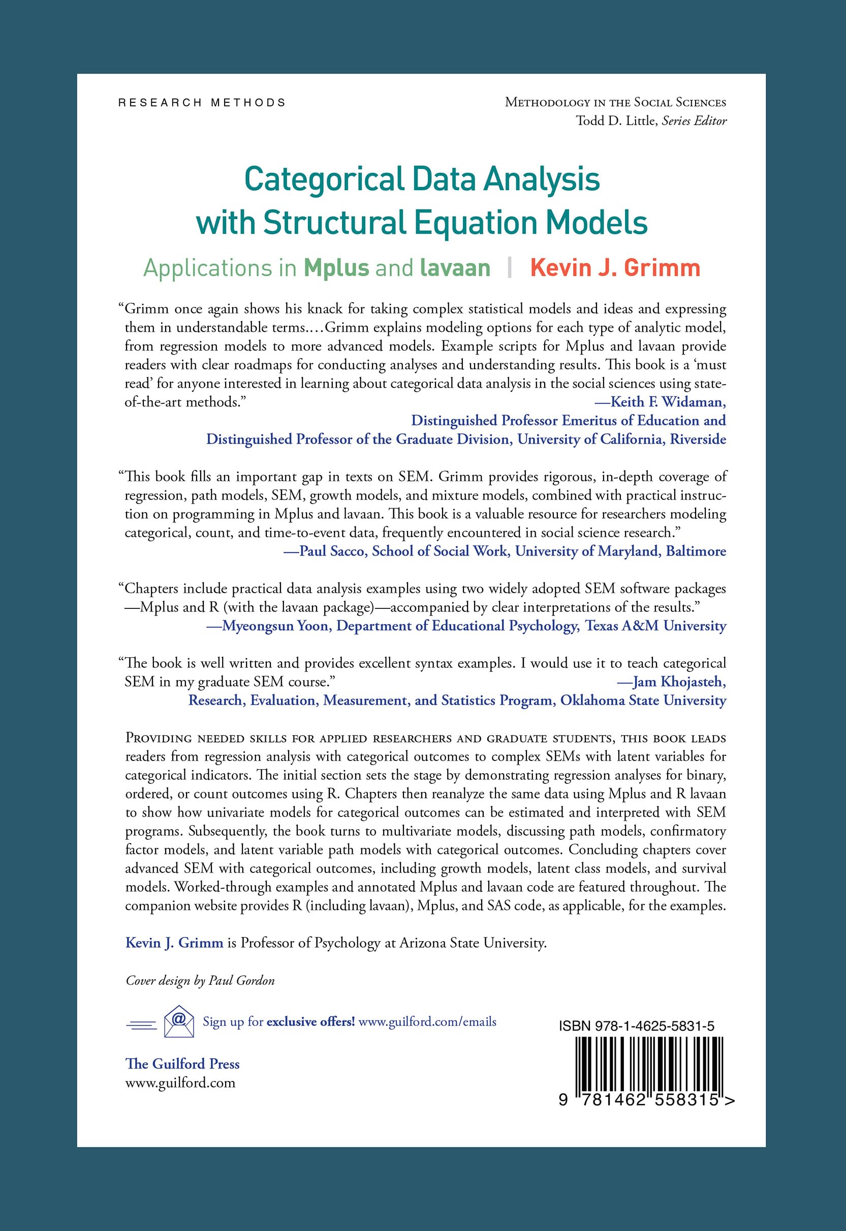 Categorical Data Analysis With Structural Equation Models: Applications in Mplus and Lavaan
