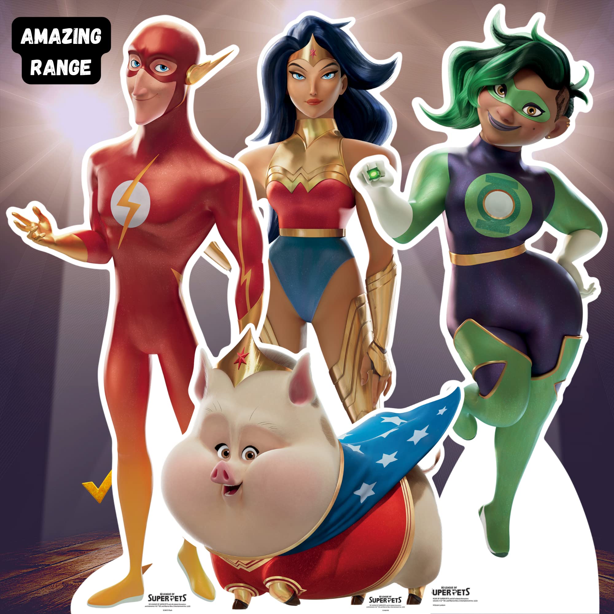 DC Super Pets Wonder Woman Hundeleine – 122 Cm Lang, 3.8 Cm Breit, Rot/gelb, Aus Polyester